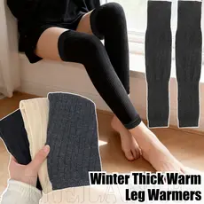 Aquecedores De Pernas Grossos E Quentes De Inverno – Para Mulheres Homens , Uso Diário Capa Elástica Confortável Proteçã