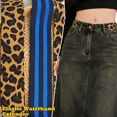Extensor De Cintura Elástica De 1-4 Rolos-Acessórios De Costura DIY-Para Expansão Jeans-Faixa De Tecido Ajustável Com Es