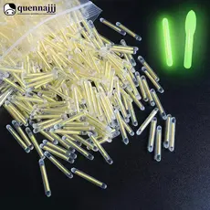 QUENNA 50 Pçs/100 Lote 2.2-4.5mm Luz Noite Pesca Flutuador Vara Luzes Brilho Escuro Útil Fluorescente Lightstick M8P2