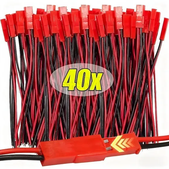 10-40PCS Conectores De Plugue JST-Terminais Macho Fêmea De 2 Pinos-Para Faixa De Lâmpada LED Adaptador De Bateria De Bri