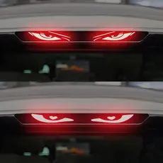 Luzes De Freio Do Carro Lanterna Traseira Adesivo Protetor De Lâmpada De Fibra De Carbono Cobre Olho Diabo Hawkeye