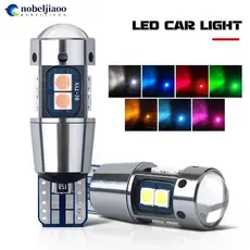 NOBELJIAOO 1Pc T10 Carro LED Canbus Sem Erro 5W5 DC 12V 3030 10SMD Marcador De Luz Lateral Interior Lâmpada De Estaciona
