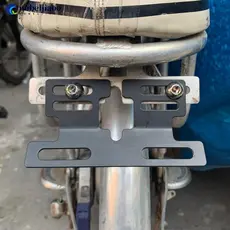 NOBELJIAOO Scooter Elétrico Luz Traseira Suporte Da Placa De Licença Metal Traseiro Modificação Adaptador Quadro H7K9
