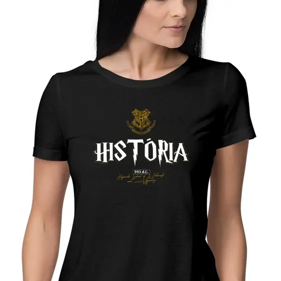 Babylook feminina de Viscolycra História HP I Camiseta feminina profissões I minha profissão HP