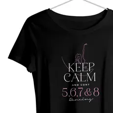 Babylook feminina de Viscolycra Ballet, bailarina I Keep Calm 5,6,7 e 8 I Camiseta feminina ballet - balé