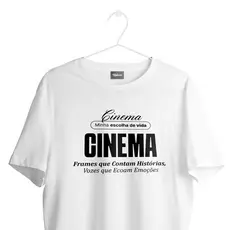 Camiseta masculina de Algodão Cinema Estilo minimalista I Camiseta masculina profissões I minha escolha de vida I frase