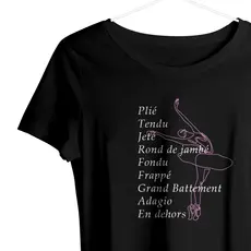 Babylook feminina de Viscolycra Balé - Ballet - bailarina I Passos de Ballet I Camiseta feminina Balé