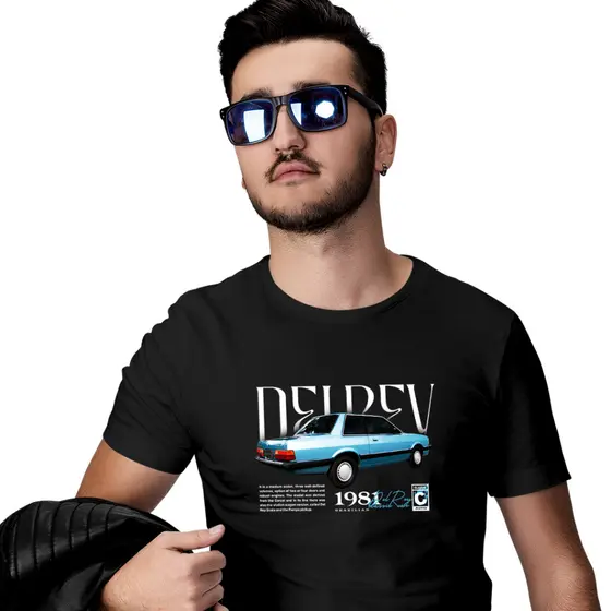 Camiseta masculina Carro clássico Del Rey