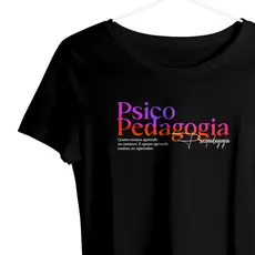 Babylook feminina de Viscolycra Psicopedagogia gradiente I Camiseta feminina Psicopedagogia