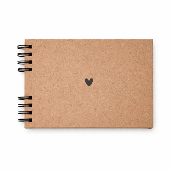 Álbum Scrapbook A5 Kraft 180g Capa Dura Colagem Fotos Lettering Presente Criativo Namorado Romântico