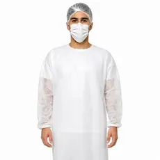 Kit Avental Descartável 30g 10 Unidades Manga Longa Jaleco Capote TNT 30 Gramatura