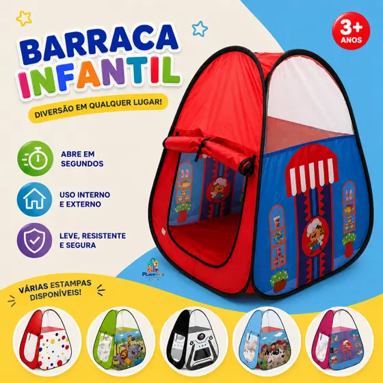 Barraca Infantil  Dobrável – Abre em Segundos