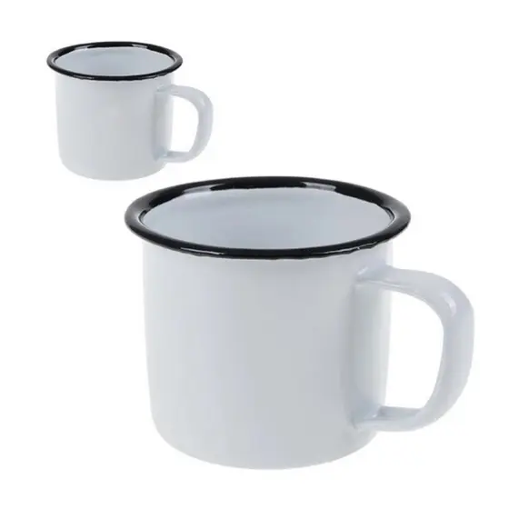 2 Xícara Esmaltada Para Café e Chá Canequinhas Retrô Viagem Campi