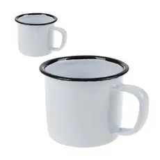 2 Xícara Esmaltada Para Café e Chá Canequinhas Retrô Viagem Campi