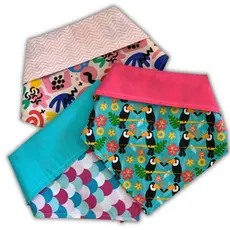 kit com 3 Bandanas acessórios para Pets cachorro gato coelho Lenço Babador Para Animais De Estimação