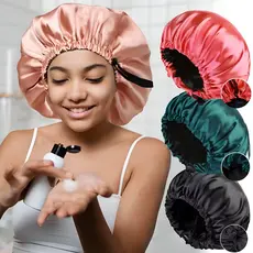Touca de Cetim Dupla Face com REGULADOR para Box Braids Cabelos Volumosos e Longos
