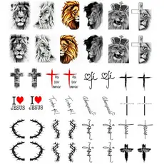 Adesivos Películas de unhas decoração manicure pedicure gospel cristão evangelico leão de judá fé Jesus