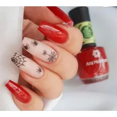 Películas adesivos decoração de unhas manicure pedicure terror morcegos aranhas halloween