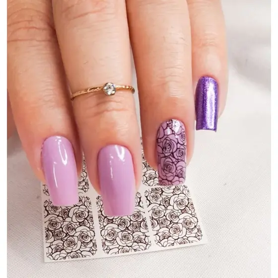 Cartelão Películas Adesivos de Unhas Nail Art Rendas CTCRT2023-38