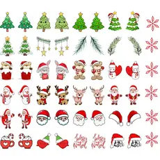 Cartelão Películas Adesivos de Unhas Nail Art Natal Papai Noel