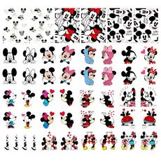 Películas de unhas adesivos manicure e pedicure Mickey e Minie - Meninas superpoderosas