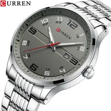 Relógio Masculino Curren 8411 Original Aço Inoxidável Casual Esportivo 3ATM
