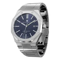 Relógio Masculino SAPPHERO Luxo Aço Inox Calendário Automático À Prova D’Água