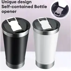 Copo Térmico 473ml Mantém Gelado por 4 Hrs, Abridor De Garrafa, Perfeito Para Cerveja / Refrigerante
