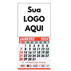 Mini Calendário de Geladeira 2026 - Brinde Fim de ano - Calendário Ima Geladeira brinde 2026