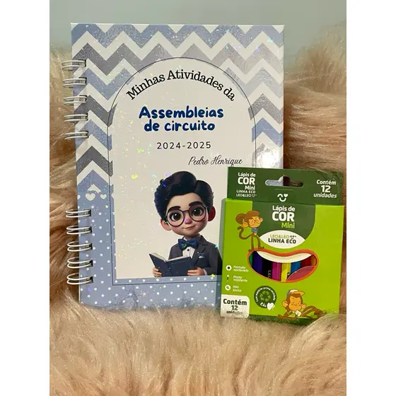 Caderno de Atividades Assembleia 2024 - 2025 + 12 mini lápis