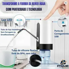 Bomba Recarregável para Galão de Água -- Portátil Elétrico USB Pratico Garrafão Dispenser Automático