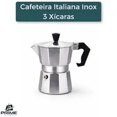 Cafeteira Italiana Inox Thika 3 Xícaras – Café Expresso Encorpado e Aroma Intenso com Design Premium