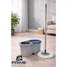 Esfregão Mop Giratório com Balde alça 13 Litros Reforçado Limpeza Prática e Rápida Casa Cabo Inox