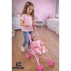 Carrinho Boneca Infantil Dobrável Brinquedo