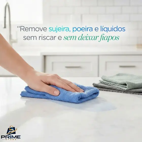 Pano Microfibra Super Soft Kit 3 unidades Sortido - Toalha Multiuso Macio Limpeza Carro Eletrônicos