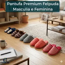 Pantufa Premium Felpuda Pés Aquecidos com Conforto de Nuvem Solado Antiderrapante de Alta Segurança