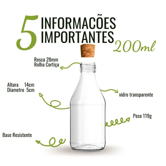 10 Garrafinhas De Vidro 200 Ml / Coquinho Vintage Promoção