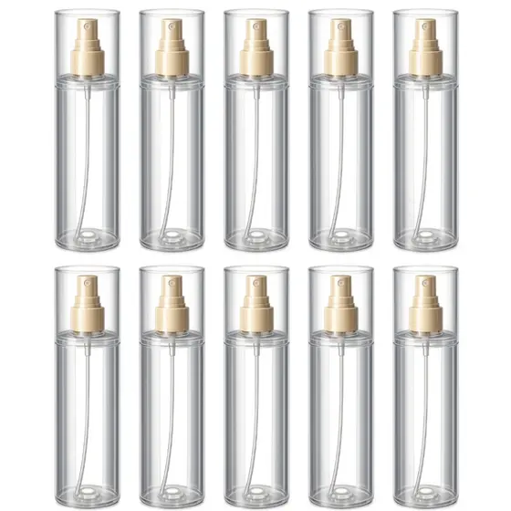 10 Frascos PET 200ml para Body Splash Embalagem Cosmética Transparente Ideal para Perfume e DIY