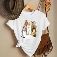 Camiseta Feminina Country Cristã Religiosa Santinhas 100% Algodão SPD PREMIUM