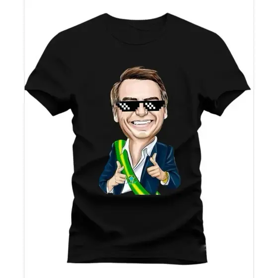 Camiseta personalizada unissex algodão Bolsonaro Jair envio rapido