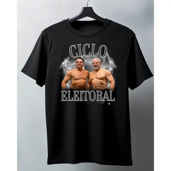Camiseta Meme Academia Engraçada – Ciclo Eleitoral Bolsonaro e Lula – Presente envio rapido