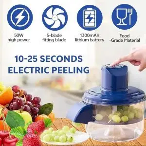 🔥 Descascador Elétrico Automático sem Fio | Frutas, Legumes e Alho com 1 Toque
