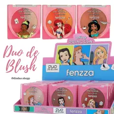 Blush Compacto Princesas Disney - Fenzza | Simples ou Duo | Ariel Moana Cinderela Tiana Jasmine Bela