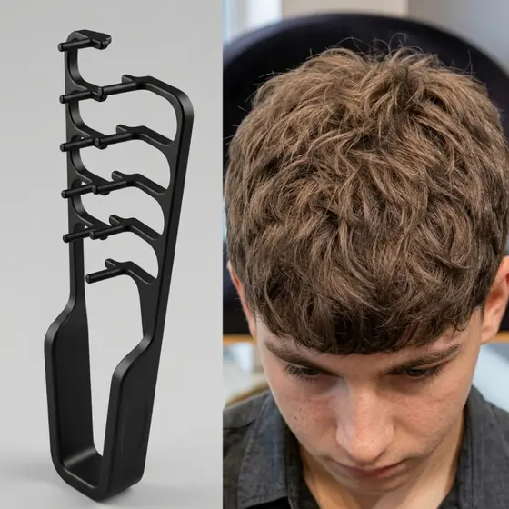 Pente de Cabelo Texturizador Modelagem Encaixe Funcional Dentes Largos pra Raízes Fofas Cabeleireiro