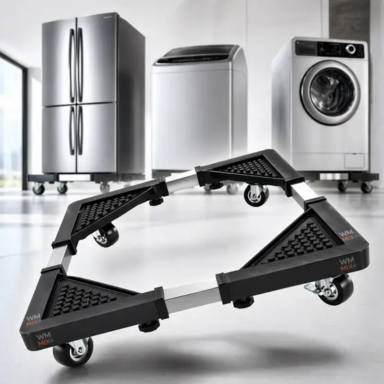 Suporte De Aluminio Para Geladeira Fogão E Máquina De Lavar Base Carrinho