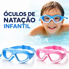 Óculos de Natação com Protetor de Orelha Infantil - À Prova d'Água, Antiembaçante e HD para Meninos e Meninas WM MIX