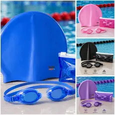 Kit Natação Óculos e Touca Infantil e Adulto piscina