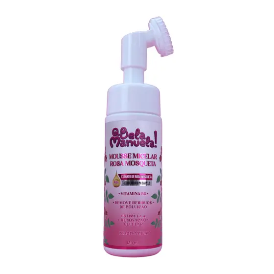 Mousse Micelar Q Bela Manuela Rosa Mosqueta Limpeza Facial