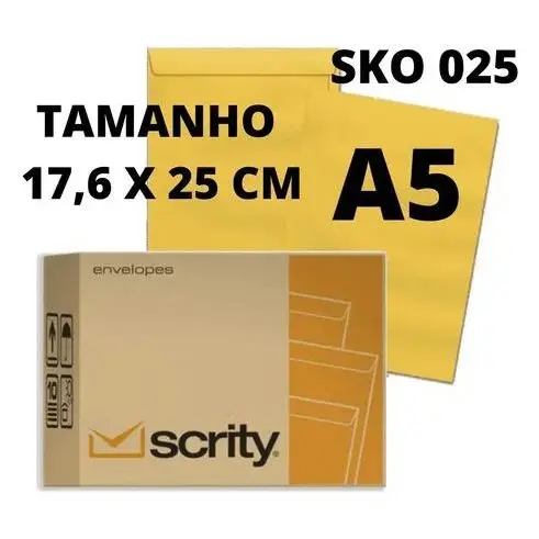 100 ENVELOPES A5 17,6X25cm pacote