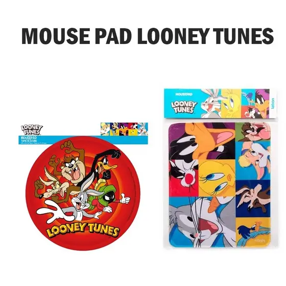 MOUSE PAD LOONEY TUNES EMBORRACHADO LETRON UNIDADE
